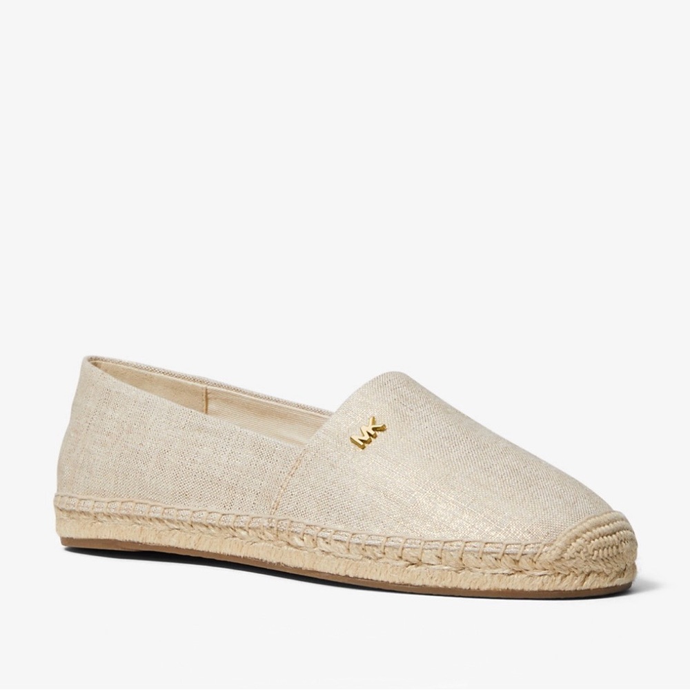 Emilia Espadrille Metallic Linen Slip-On
